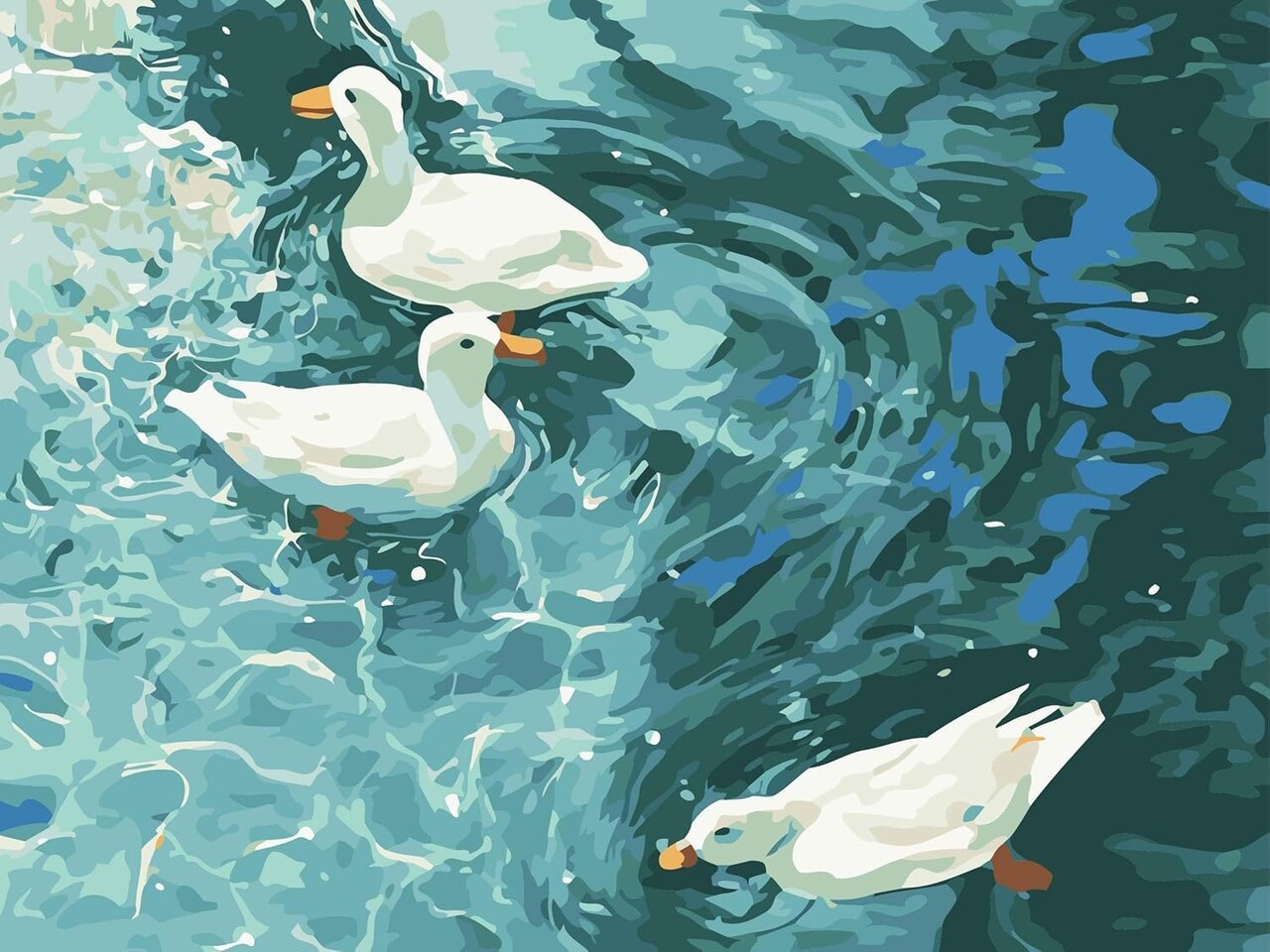 Diamond Painting Kits for Adults, 5D Swan Lake Diamond Art Kits for Beginners, DIY Full Drill Paint with Diamonds for Home Wall Decor 12 x 16 Inch